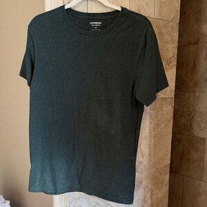 Express Men's Forest Green Short Sleeve Tee